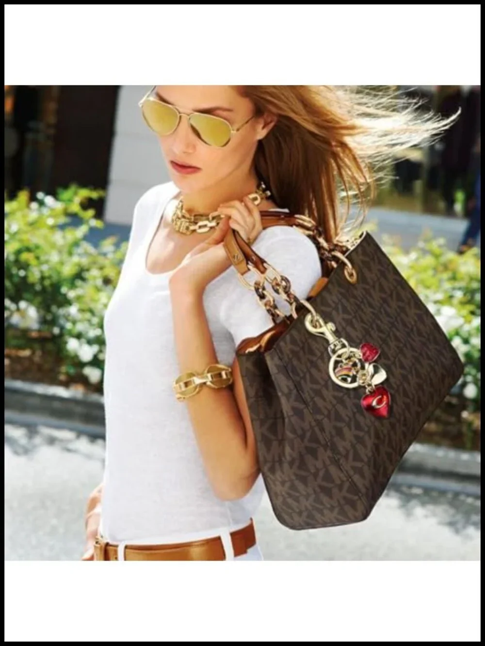 Heart Shaped Letter Bag Charm Metal Pendant Keychain Purse Accessories